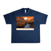 Navy vintage grand canyon national park retro colorado river 80s Urban Heavy Tee - linhVisuals