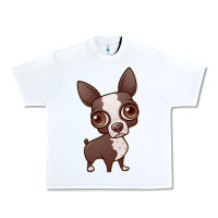 White zippy the boston terrier Urban Heavy Tee - linhVisuals