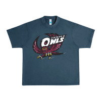 Midnight Navy temple owls Urban Heavy Tee - linhVisuals