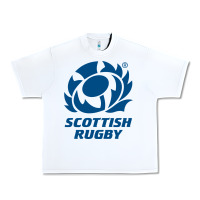 White scottish rugby Urban Heavy Tee - linhVisuals