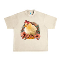 Sandshell Chick With Flowers Feopard Urban Heavy Tee - Jasminsmagicworld