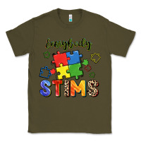 Army Green Everybody stims Classic Tee - FaDigitalArtStudio