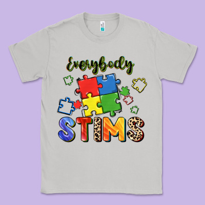 Everybody Stims Classic Tee Designed By Fadigitalartstudio