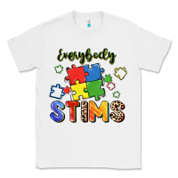 White Everybody stims Classic Tee - FaDigitalArtStudio