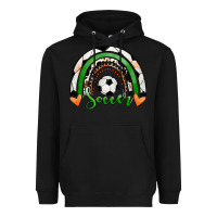 Black Soccer Rainbow Heavyweight Hoodie - RanaPortraitStore