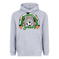 Heather Grey Soccer Rainbow Heavyweight Hoodie - RanaPortraitStore