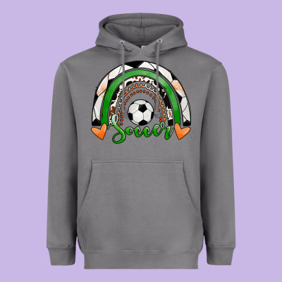 Soccer Rainbow Heavyweight Hoodie Designed By Ranaportraitstore