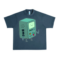 Midnight Navy Bmo Adventure Time Urban Heavy Tee - linhVisuals