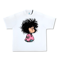 White MAFALDA Urban Heavy Tee - linhVisuals