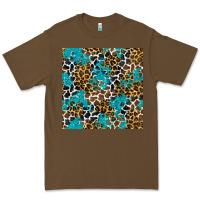 Cacao turquoise glitter cowhide leopard seamless pattern Premium Tee - BundleAndBundleShop