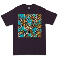 Plum turquoise glitter cowhide leopard seamless pattern Premium Tee - BundleAndBundleShop