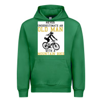 Never Underestimate An Old Man With A Mountain Bike Urban Hoodie | Teevron