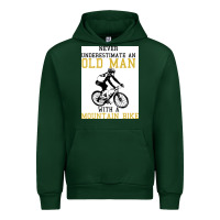Forest Green Never Underestimate An Old Man With A Mountain Bike Urban Hoodie - Bettercallsaul