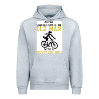 Heather Grey Never Underestimate An Old Man With A Mountain Bike Urban Hoodie - Bettercallsaul