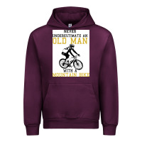 Mauve Wine Never Underestimate An Old Man With A Mountain Bike Urban Hoodie - Bettercallsaul