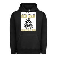 Pigment Black Never Underestimate An Old Man With A Mountain Bike Urban Hoodie - Bettercallsaul