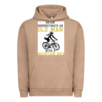 Pigment Burro Never Underestimate An Old Man With A Mountain Bike Urban Hoodie - Bettercallsaul