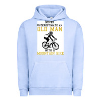 Pigment Grape Ice Never Underestimate An Old Man With A Mountain Bike Urban Hoodie - Bettercallsaul