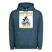 Pigment Midnight Navy Never Underestimate An Old Man With A Mountain Bike Urban Hoodie - Bettercallsaul