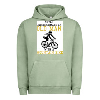 Pigment Oil Green Never Underestimate An Old Man With A Mountain Bike Urban Hoodie - Bettercallsaul