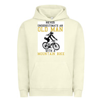 Pigment Pistachio Never Underestimate An Old Man With A Mountain Bike Urban Hoodie - Bettercallsaul