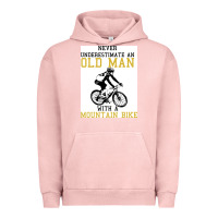 Pigment Salmon Never Underestimate An Old Man With A Mountain Bike Urban Hoodie - Bettercallsaul