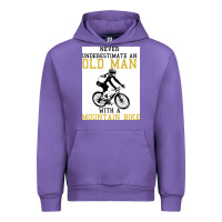 Tulip Never Underestimate An Old Man With A Mountain Bike Urban Hoodie - Bettercallsaul