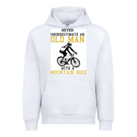 White Never Underestimate An Old Man With A Mountain Bike Urban Hoodie - Bettercallsaul