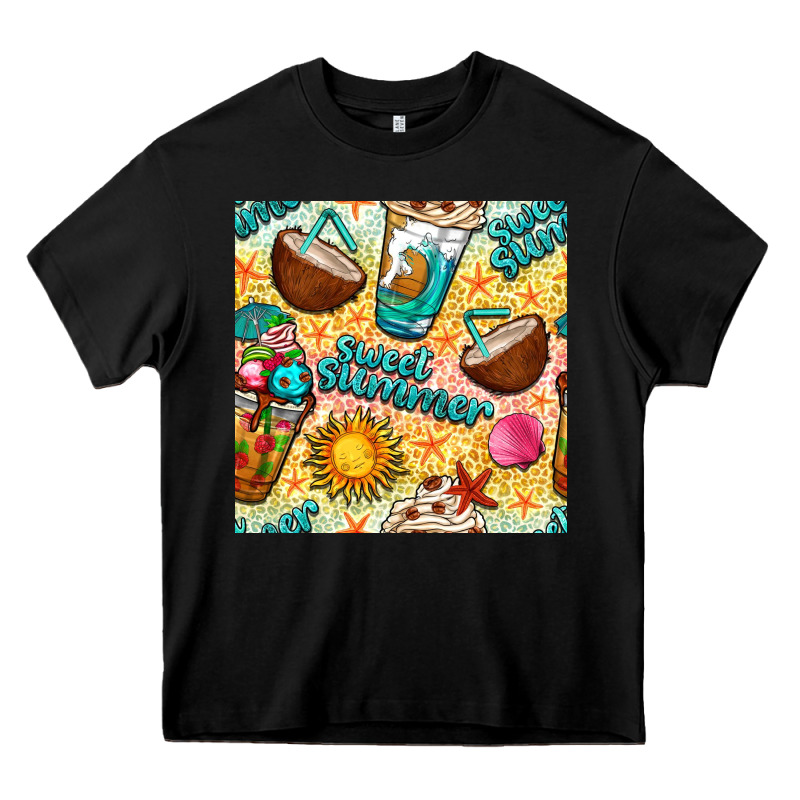 Sweet Summer Coffee Cups With Colorful Leopard And Sea Stars Seamless  Heavy Core Tee by BundleAndBundleShop | Teevron