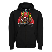 Black christmas truck Zipper Hoodie - RanaPortraitStore