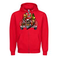Red christmas truck Zipper Hoodie - RanaPortraitStore