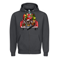 Smoke christmas truck Zipper Hoodie - RanaPortraitStore