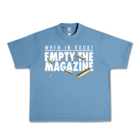 Pebble Blue when in doubt empty the magazine Urban Heavy Tee - linhVisuals
