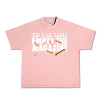 Salmon when in doubt empty the magazine Urban Heavy Tee - linhVisuals