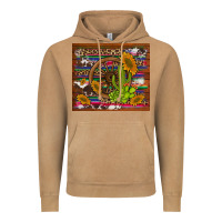 Vintage Camel cactus and sunflowers with old wheel serape leopard cowhide background Vintage Hoodie - Artiststas