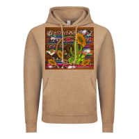Vintage Coffee cactus and sunflowers with old wheel serape leopard cowhide background Vintage Hoodie - Artiststas