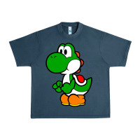 Midnight Navy Yoshi Green Urban Heavy Tee - linhVisuals