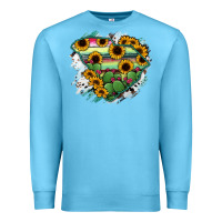 Ocean Blue South Carolina State Map Premium Sweatshirt - RanaPortraitStore