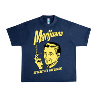 Navy the marijuana weed Urban Heavy Tee - linhVisuals