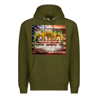 Army Green patriotic yaya tumbler Premium Hoodie - BarkalooDesign