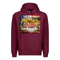 Burgundy patriotic yaya tumbler Premium Hoodie - BarkalooDesign