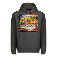 Charcoal Heather patriotic yaya tumbler Premium Hoodie - BarkalooDesign