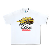 White Golden Glove Boxing Club, King of the Ring Outfit. Urban Heavy Tee - linhVisuals
