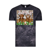 Cloud Black easter cow Vintage Tee - CowhideDigitalArt