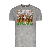 Cloud Rock easter cow Vintage Tee - CowhideDigitalArt