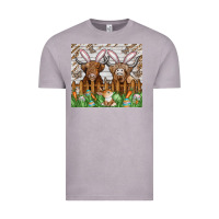 Vintage Zinc easter cow Vintage Tee - CowhideDigitalArt