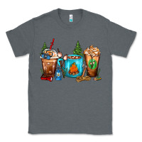 Charcoal Heather Camping Coffee Cups Classic Tee - FaDigitalArtStudio