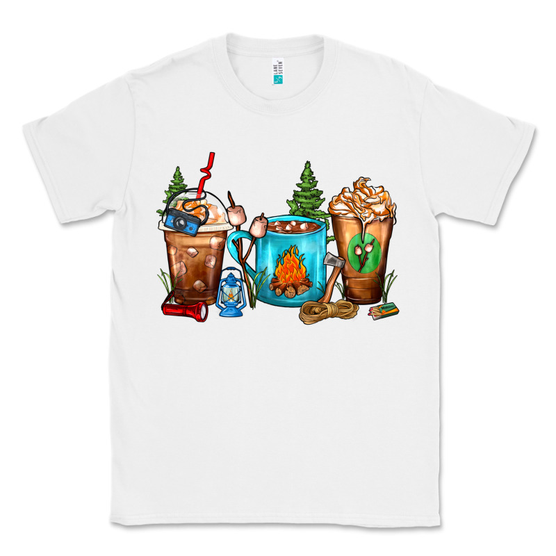 Camping Coffee Cups Classic Tee by FaDigitalArtStudio | Teevron