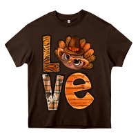 Chocolate Brown thanksgiving with turkey love bbs Heavy Core Tee - BundleAndBundleShop