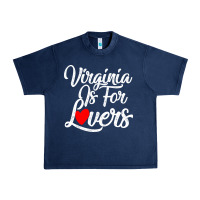 Navy virginia is for lovers Urban Heavy Tee - linhVisuals